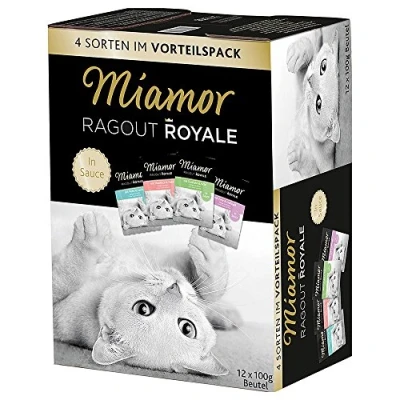 Abbildung von MIAMOR Ragout Royale in Jelly Multibox Nassfutter für ausgewachsene Katzen mit Stückchen. Alleinfutter im Frischebeutel ohne Soja, Farb und Konservierungsstoffe 4x12x100g