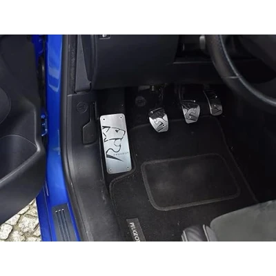 Abbildung von autoCOVR Fußstütze Stahlabdeckung für Peugeot.206 207 208 2008 RCZ 1 Stück Auto Sport Fußablage Fußpedal Pedal Edelstahl Gebürstet Zubehör