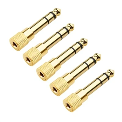 Abbildung von Cable Matters 5er Pack 6,35 mm auf 3,5 Kopfhörer Adapter (6 3 Klinke 5 Adapter, 6 Adapter) mit solid Copper, 6,3