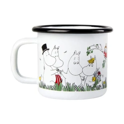 Abbildung von Muurla Kindergeschirr Set Tasse Mumins Happy Family Weiß (150 ml)