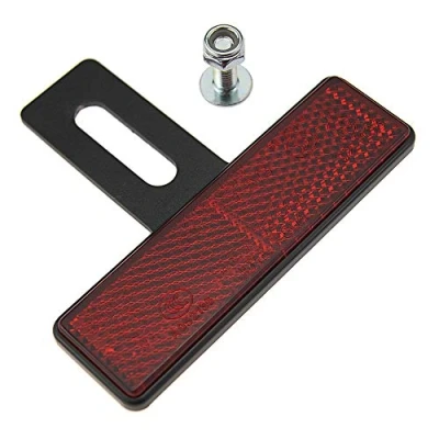 Abbildung von Motorrad Reflektor hinten rot mit T Halter 94x28mm Rückstrahler Katzenauge Roller Quad E geprüft