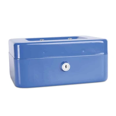 Abbildung von Geldkassette DONAU medium blau mit Münzfach 1 Stk.