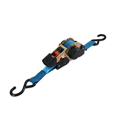 Abbildung von Ferrestock FSKCOS002 Spanngurt mit Ratsche, verstärkte Stahlhaken und automatisches Pick up System, blau