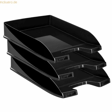 Abbildung von 10 x CEP Briefkorb First C4 Polystyrol schwarz