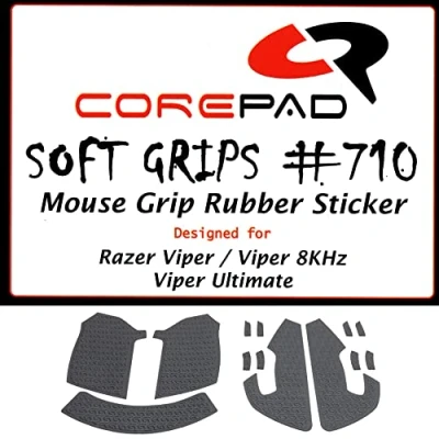 Abbildung von Corepad Soft Grips Selbstklebende vorgeschnittene Anti Rutsch Aufkleber für PC Gaming Mäuse (Black, Razer Viper/Viper 8KHz / Viper Ultimate)