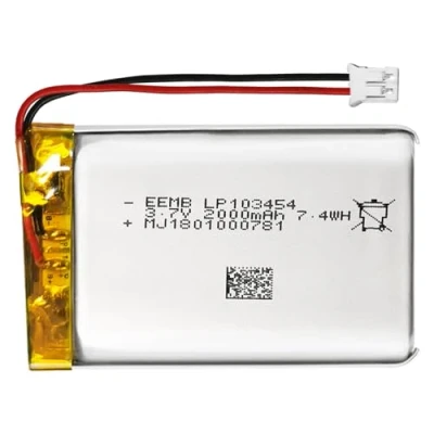 Abbildung von EEMB Lithium Polymer Akku 3,7 V 2000mAh 103454RP Wiederaufladbarer Lipo mit JST Anschluss bestätigen Sie die Polarität des Geräts und Anschlusses vor dem Kauf