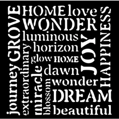 Abbildung von Stamperia Hidden Grove Thick Stencil 12x12cm Writings (KSTDS32)