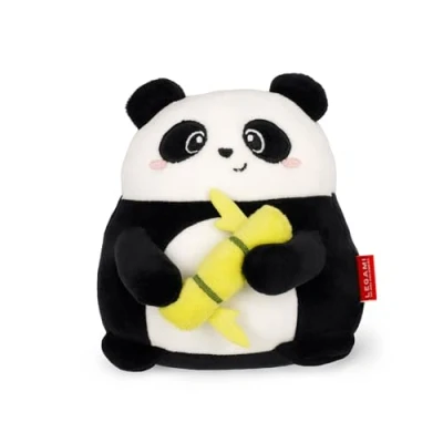Abbildung von Legami Plüsch Super Soft!, Panda Thema, Mini Größe, mit personalisierbarer ID Karte, Steht alleine, 14x15x12 cm