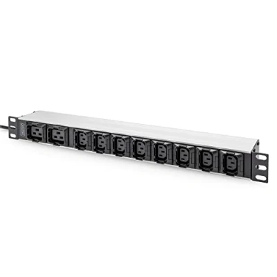 Abbildung von DIGITUS 19&quot; Steckdosenleiste 10 Abgriffe 8X C13 &amp; 2X C19 C20 Stecker 1HE 250VAC 50/60Hz 10A Für 19 Zoll Netzwerk und Serverschränke