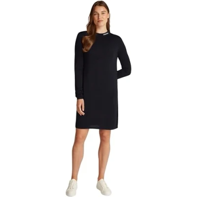 Abbildung von Calvin Klein Jeans Maxikleid SMOOTH YARN SWEATER DRESS mit Logodruck