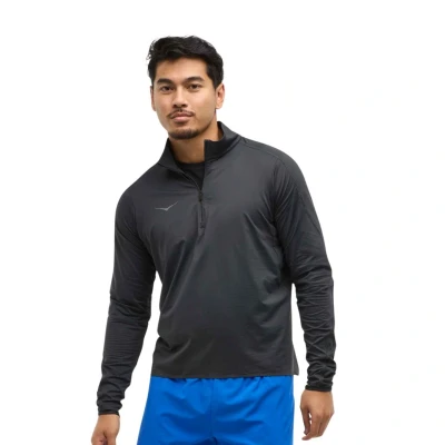 Abbildung von HOKA Quarter ZIP Langarmshirt, Herren, Größe: Small, Black