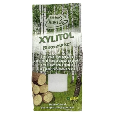 Abbildung von Natur Hurtig Birkenzucker 425 g 100% Xylit aus Baumrinde, kalorienreduzierter Zuckerersatz, vegan Zahnfreundliche Zucker Alternative zum Kochen &amp; Backen