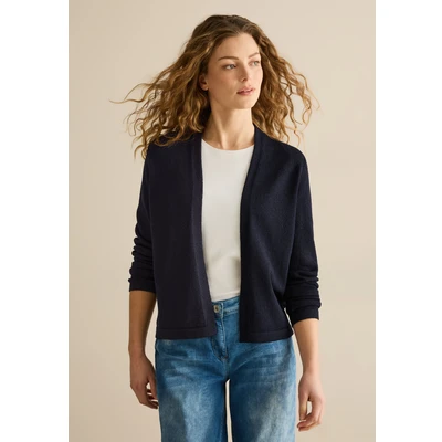 Abbildung von Cecil Offener Strickjacke, Damen, Größe: XXL, Blau
