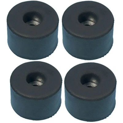 Abbildung von Adam Hall Möbelfuß, (Fittings, Füße), 4911 4xGummifuß im Set 38x25mm mit Stahlscheibe, Blisterpack Füße