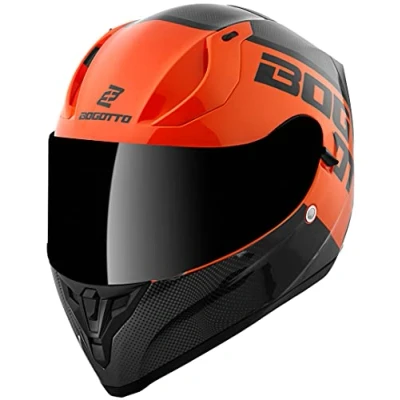 Abbildung von Bogotto V128 BG X Helm, schwarz/orange, XL