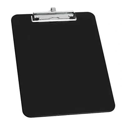 Abbildung von Wedo 576601 Klemmbrett A4, Stifthalter, Aufhängeöse, Metallklemme 32, 9 x 22, 7 1, 5 cm, Polystyrol, schwarz