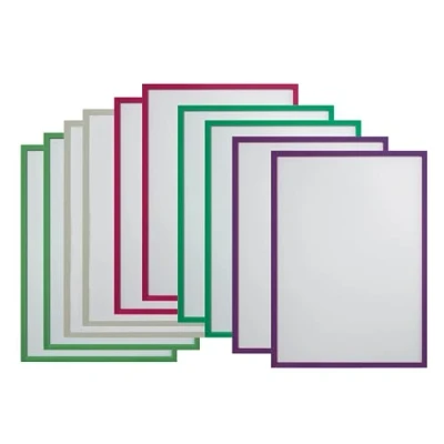 Abbildung von FRANKEN Dokumentenhalter Frame It ECO, DIN A4, magnetisch, 10 Stück, farblich sortiert, ITH4M/10 89