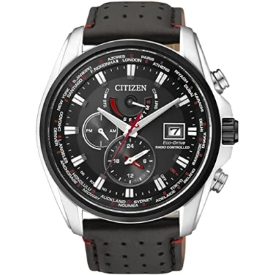 Abbildung von Citizen Funk Multifunktionsuhr AT9036 08E, Armbanduhr, Herrenuhr, Solar, Saphirglas, Lederarmband