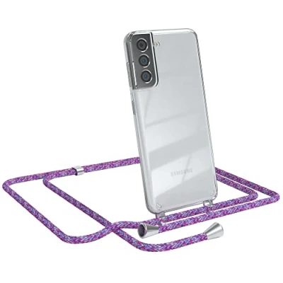 Abbildung von EAZY CASE Handykette kompatibel mit Samsung Galaxy S21 5G Handyhülle Umhängeband, Handykordel Schutzhülle, Silikonhülle, Hülle Band, Stylische Kette für Smartphone, Unicorn