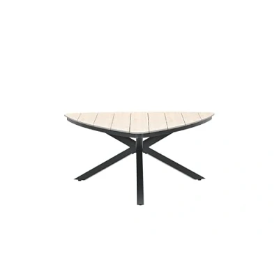 Abbildung von Gardissimo Gartentisch Esstisch Armati hell Triangel 170 cm, Tisch Nonwood, höhenverstellbare Füße / absolut wetterfest pflegeleicht Aluminium