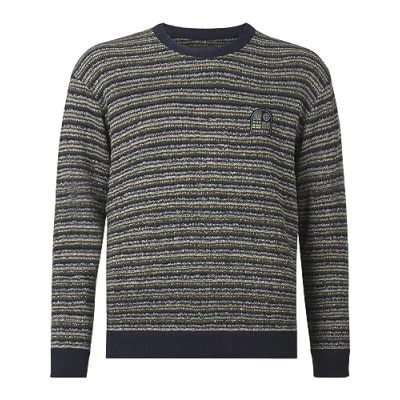 Abbildung von Jan Vanderstorm Erich Strickpullover, Herren, Größe: Large, Dunkelblau gemustert