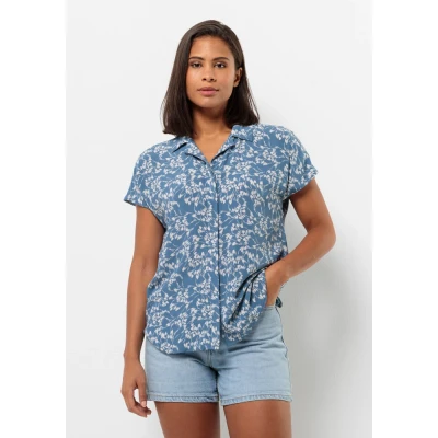 Abbildung von Jack Wolfskin Hemdbluse, Damen, Größe: Medium, Leaves elemental blue