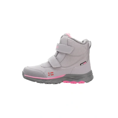 Abbildung von Trollkids wasserdichte Winterschuhe Wanderschuhe Hafjell, Silbergrau/Hellmagenta, Größe 33