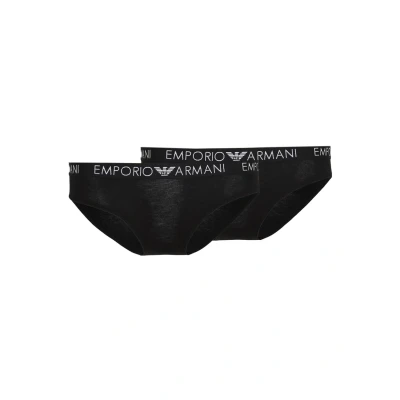 Abbildung von Emporio Armani Brief 2 PACK Slip, Damen, Größe: Large, Nero