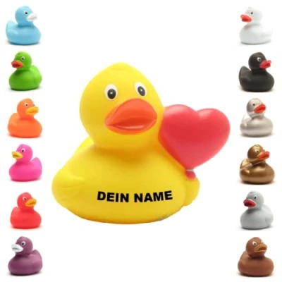 Abbildung von Badeente personalisierbar (Herzballon Ente)