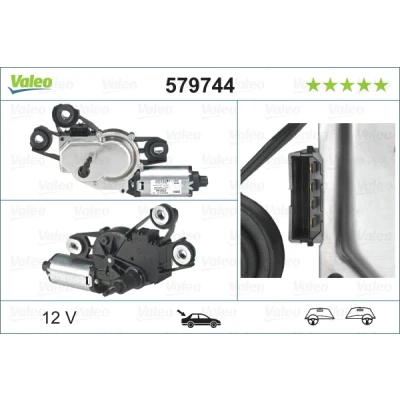 Abbildung von VALEO ORIGINAL PART 579744 Scheibenwischermotor 12 hinten für Links /Rechtslenker SEAT: Leon II Schrägheck, Altea XL,