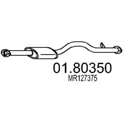 Abbildung von MTS 01.80350 Mittelschalldämpfer 1330 MITSUBISHI: L200 III Pickup