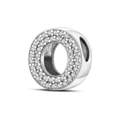 Abbildung von TINSLO Charm Anhänger Damen Buchstabe O für Armband 925 Sterling Silber Charms Beads passend Pandora und Halskette, Kompatibel mit Europäischen Armbänder Frauen Mädchen