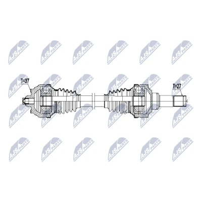 Abbildung von NTY NPW BM 228 Antriebswelle Hinterachse links 715mm Automatikgetriebe BMW: X3