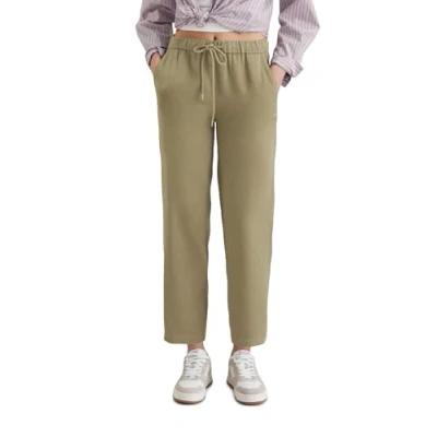 Abbildung von Marc O&#039;Polo Denim Cropped Stoffhose, Damen, Größe: Large, Dusky green