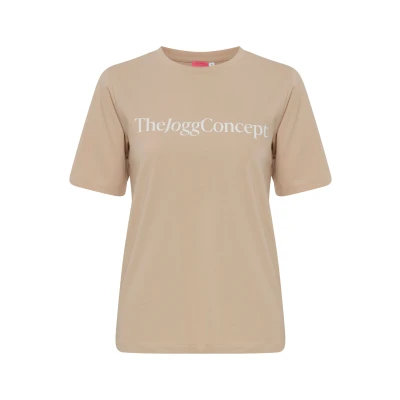 Abbildung von Thejoggconcept Jcsimona LOGO Tshirt print, Damen, Größe: XS, Beige