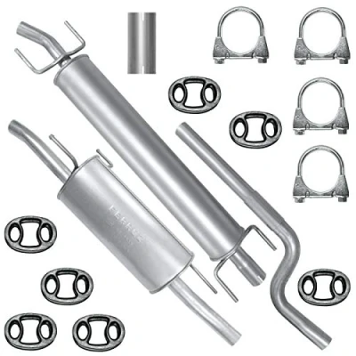 Abbildung von Auspuffanlage Schalldämpferset Auspuff für Opel Astra G 2 II Kombi 1.6i 8V 16V 1.8i