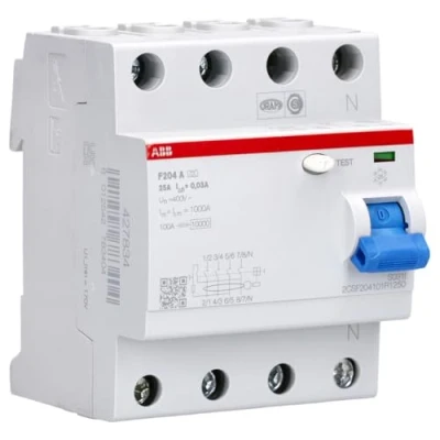 Abbildung von ABB F200 RCCB, 4 polig, 25A, 30mA Typ A