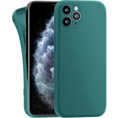 Abbildung von MyGadget Hülle Kompatibel mit iPhone 11 Pro robuste Silikon Schutzhülle TPU Case Slim Silikonhülle Back Cover Kratzfest Handyhülle Matt Olivgrün