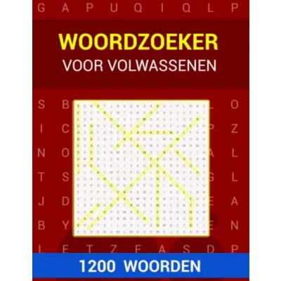 Abbildung von woordzoeker voor Volwassenen: puzzel met grote letters volwassenen, senioren en tieners antwoorden.