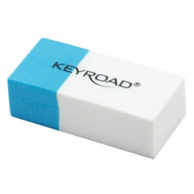 Abbildung von KeyRoad Radiergummi Mehrzweck Radierer für von Bleistift und Kugelschreiber 1 Stücke Farbe: blau weiß Ideal Schule Büro, KR971645