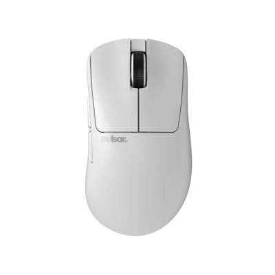 Abbildung von Pulsar Gaming Gears Xlite v4 Kabellose Maus, ultraleicht, 54 g, ergonomisch, optischer Schalter, 32000 DPI, 750 IPS, XS 1 Sensor, 8K kompatibel (Medium, Weiß)