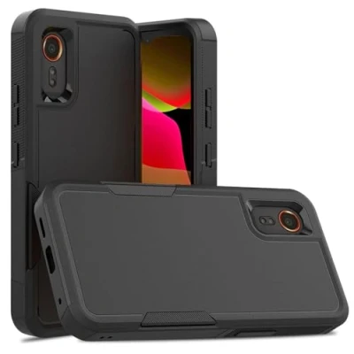 Abbildung von TECHGEAR Schutzhülle für Samsung Galaxy XCover 7, robust, strapazierfähig, rutschfest, 2 lagig, stoßfest, entworfen 7 5G (Schwarz)