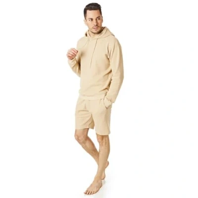 Abbildung von RIPT Herren Pyjamas Kapuzentop und kurzes Loungewear Set, Sand, S