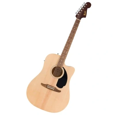 Abbildung von Fender California Debut Redondo Dreadnought mit Cutaway CE Akustikgitarre, Fichtendecke, schwarzem Schlagbrett, Natural