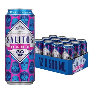 Abbildung von SALITOS BLUE (12 x 0,5l) Dose Mixgetränk mit dem Geschmack frischer Beeren 5% Vol. Perfekt fürs Wochenende oder an einem Abend seinen Freunden