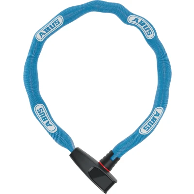 Abbildung von ABUS Kettenschloss Catena 6806K Leichtes Fahrradschloss aus gehärtetem Stahl mit modischem Textilschlauch Vierkantkette Sicherheitslevel 6 85 cm Blau