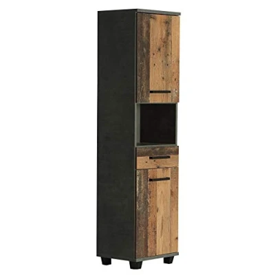Abbildung von FORTE Hochschrank &quot;Veris&quot;, Hochschrank, Türanschlag wählbar, Metallgriffe, Stauraum