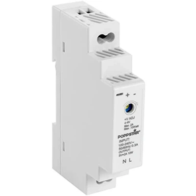 Abbildung von Poppstar Hutschienen Netzteil P 15 5 5V DC 2A 10W (Input 100 240 V AC 50/60 Hz) 18 * 90 58mm