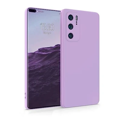 Abbildung von MyGadget Hülle für Huawei P40 robuste Silikon Schutzhülle TPU Case Slim Silikonhülle Back Cover Kratzfest Handyhülle Matt Lila
