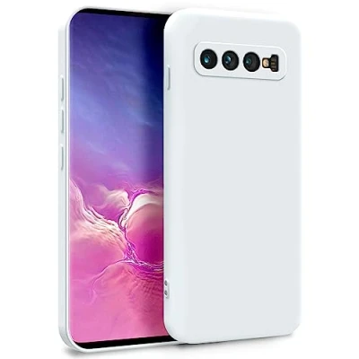 Abbildung von MyGadget Hülle für Samsung Galaxy S10 Plus Zweilagige Handyhülle mit Kameraschutz Cover Innenfutter &amp; Silikon außen Weiß